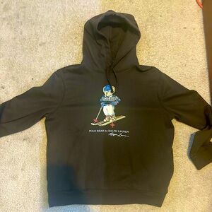 BROWN RALPH LAUREN POLO BEAR HOODIE